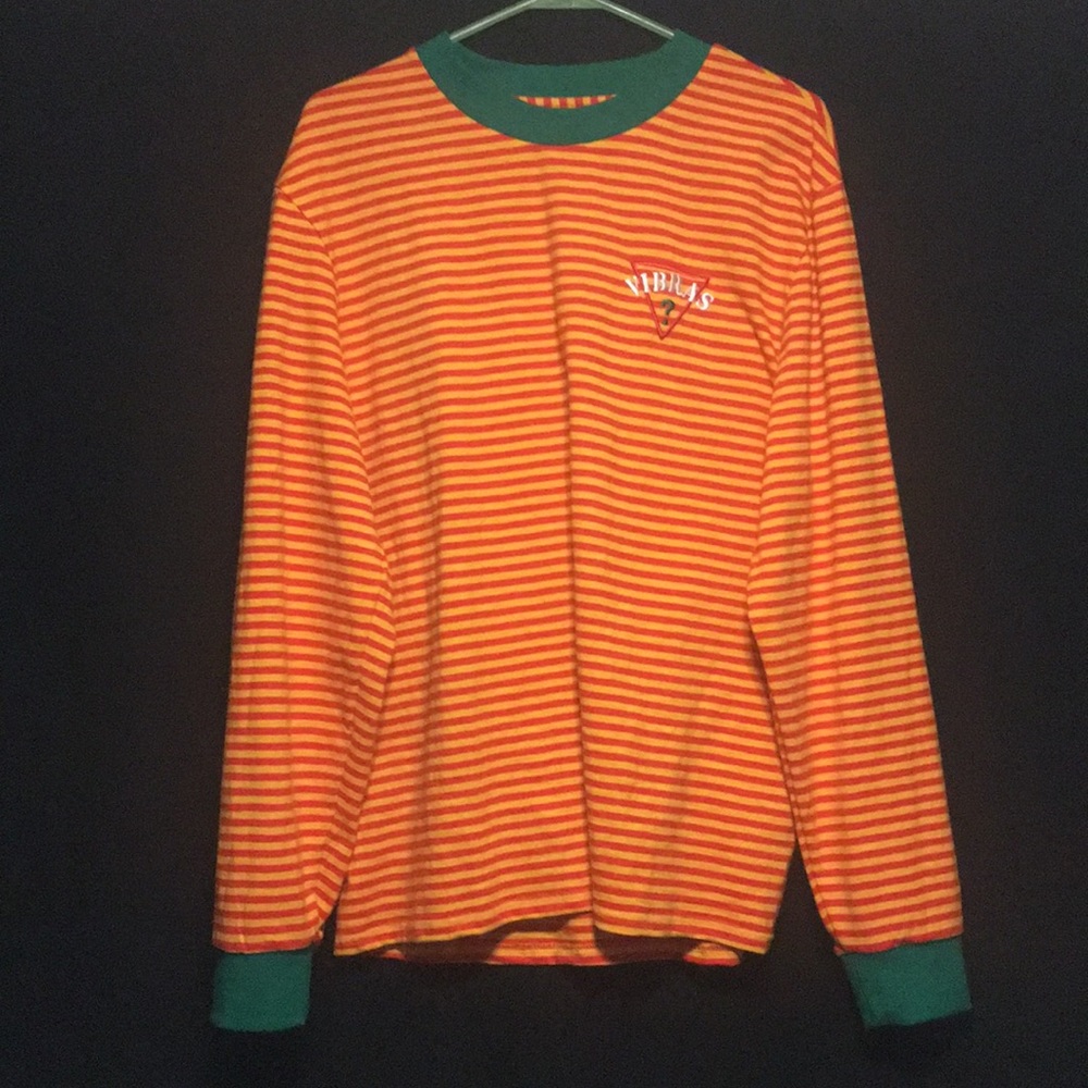 nwt guess x j.balvin striped L/s